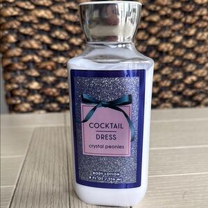 Cocktail Dress Crystal Peonies Body Lotion - Silver and Purple